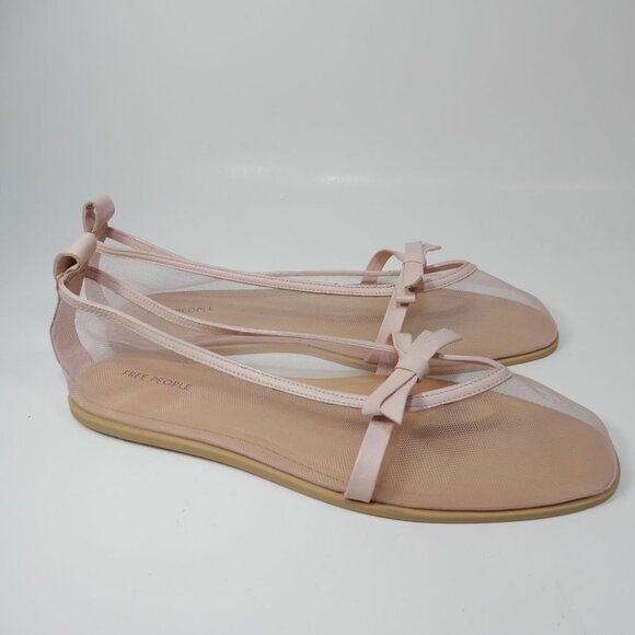 Free People Pink Bow Flats - Picture 9 of 16